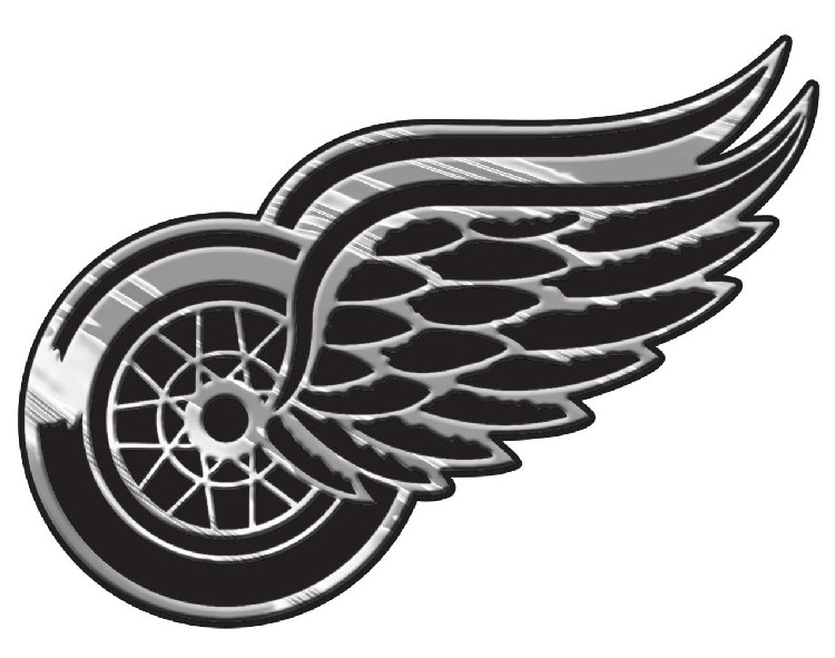 Detroit Red Wings Auto Emblem - Silver