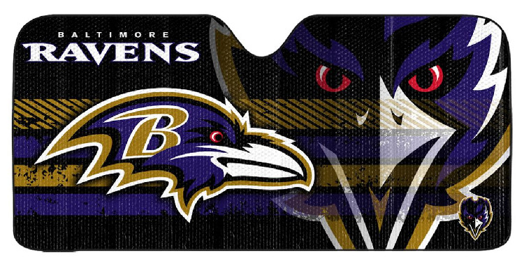 Baltimore Ravens Auto Sun Shade - 59"x27"