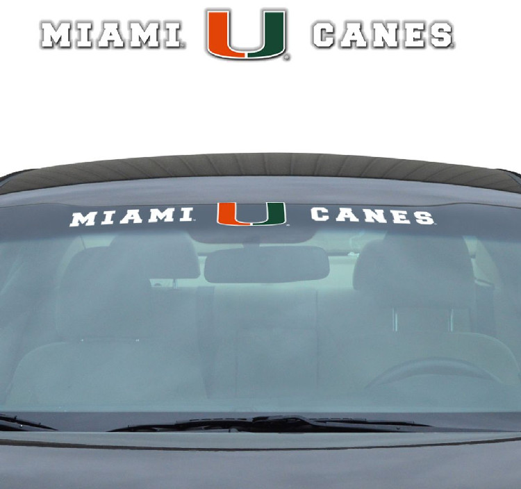 Miami Hurricanes Decal 35x4 Windshield