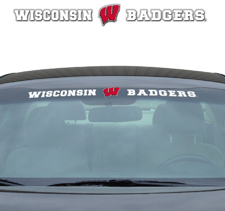 Wisconsin Badgers Decal 35x4 Windshield Style