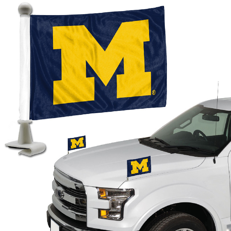 Michigan Wolverines Flag Set 2 Piece Ambassador Style