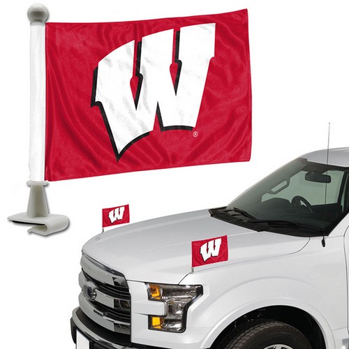 Team Promark Wisconsin Badgers Flag Set 2 Piece Ambassador Style -