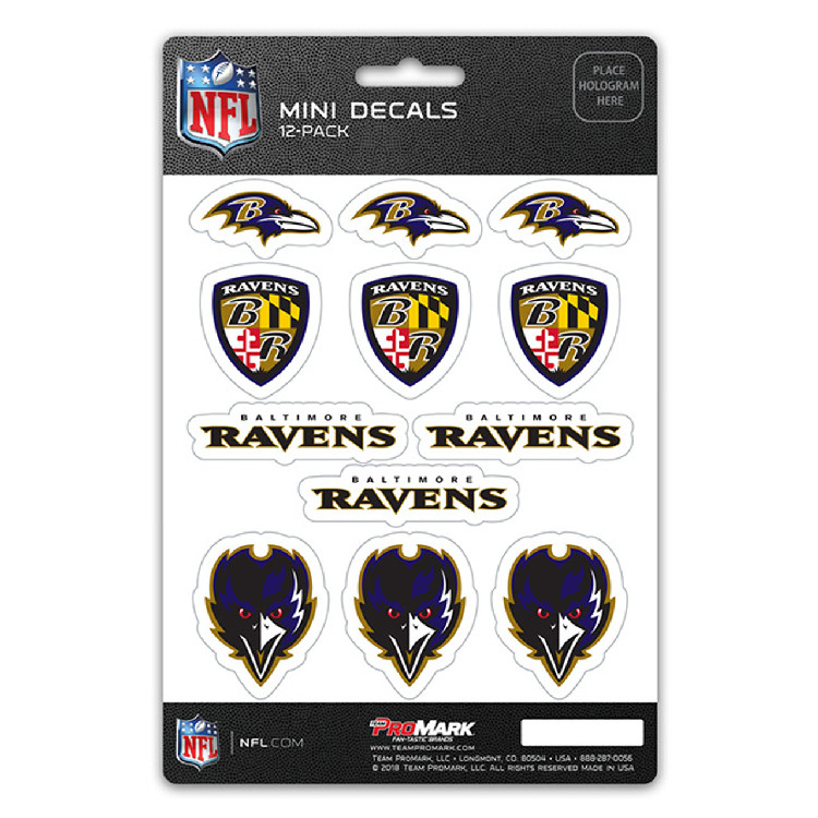 Baltimore Ravens Decal Set Mini 12 Pack