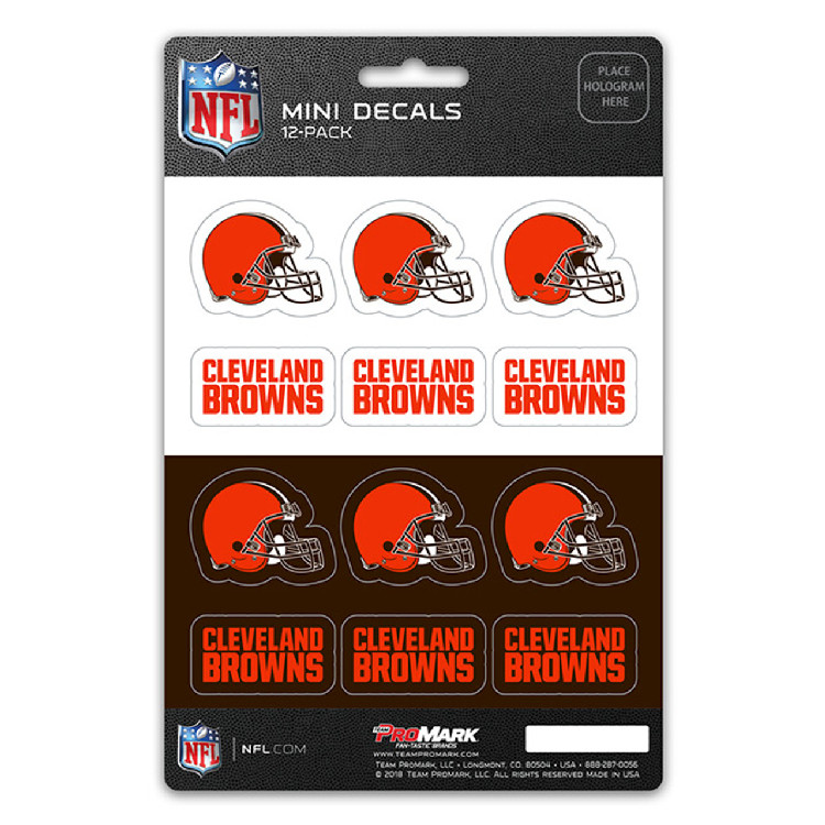 Cleveland Browns Decal Set Mini 12 Pack