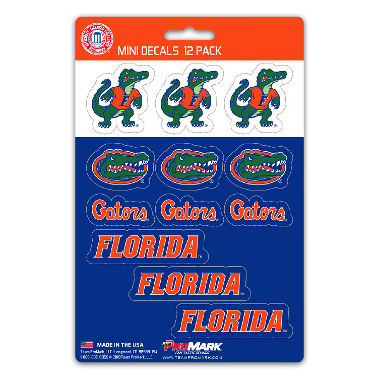 Florida Gators Decal Set Mini 12 Pack