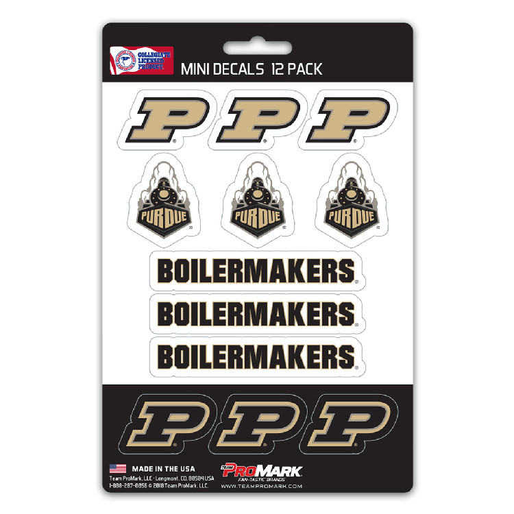 Purdue Boilermakers Decal Set Mini 12 Pack