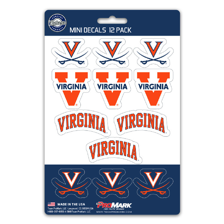 Virginia Cavaliers Decal Set Mini 12 Pack