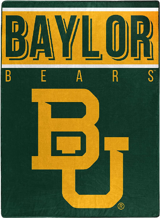 Baylor Bears Blanket 60x80 Raschel Basic Design
