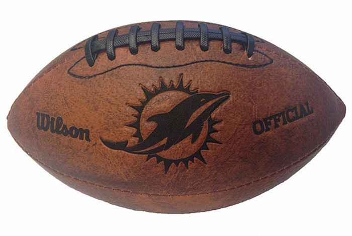 Miami Dolphins Football - Vintage Throwback - 9 Inches