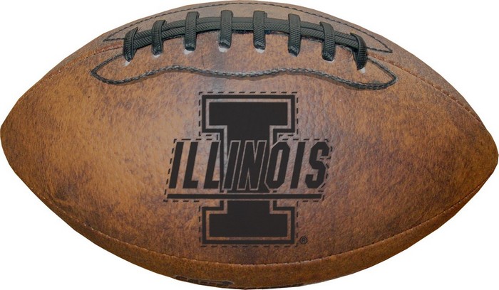 Illinois Fighting Illini Football - Vintage Throwback - 9 Inches