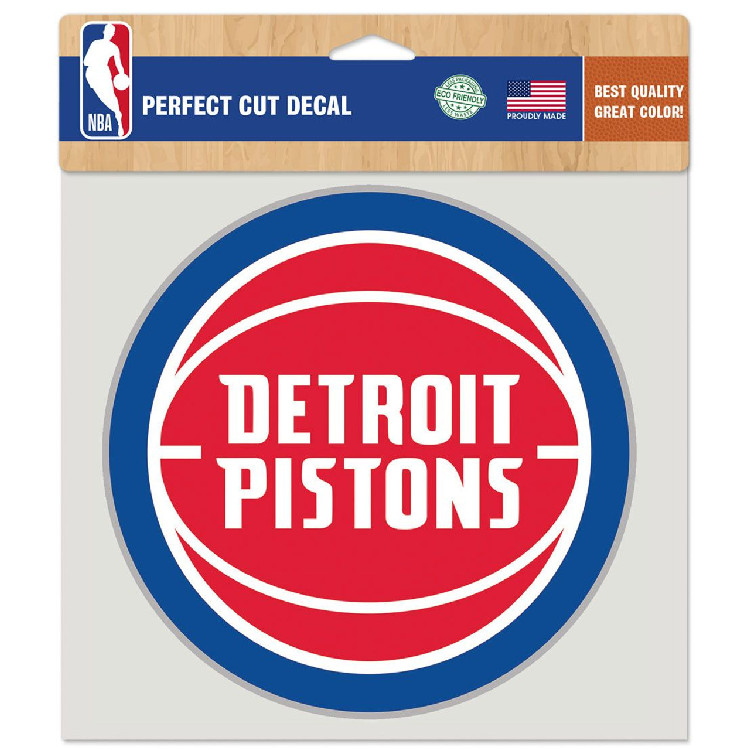 Detroit Pistons Decal 8x8 Perfect Cut Color