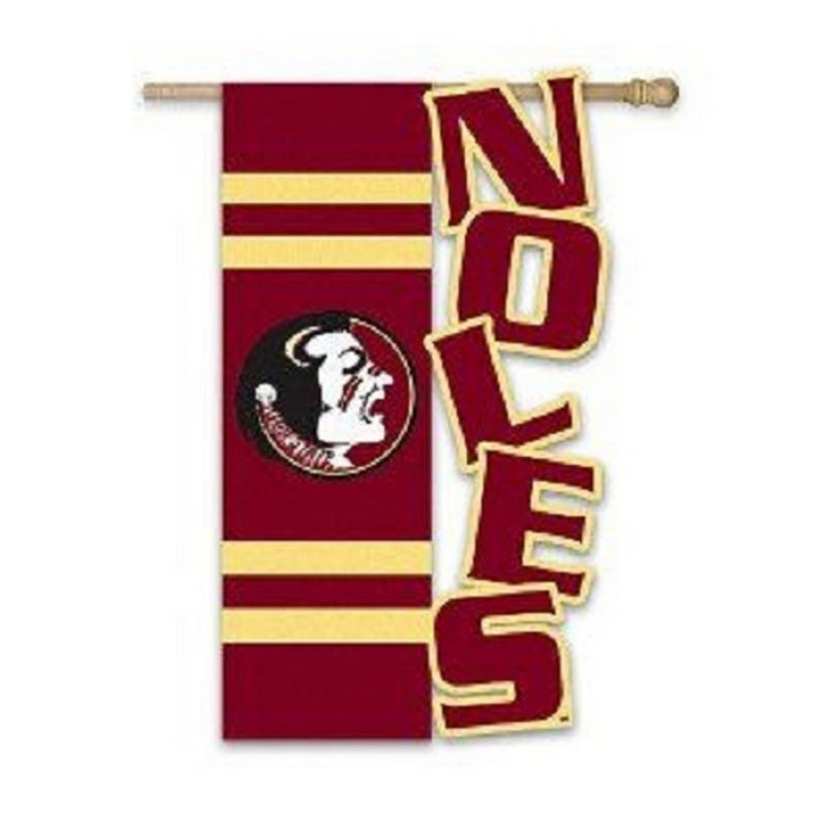 Florida State Seminoles Flag Garden Style Applique Sculpted