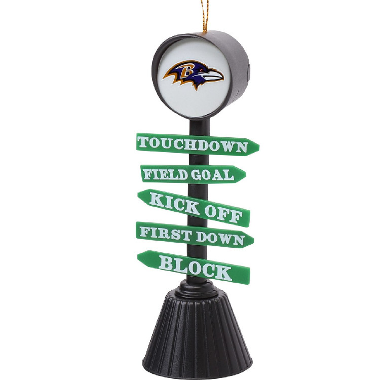 Baltimore Ravens Ornament Fan Crossing Design