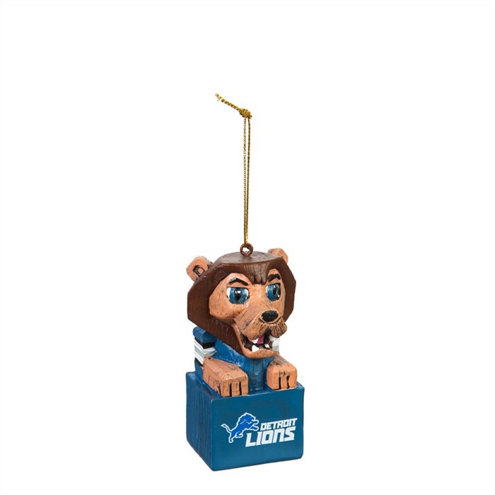 EVERGREEN Detroit Lions Ornament Tiki Design -