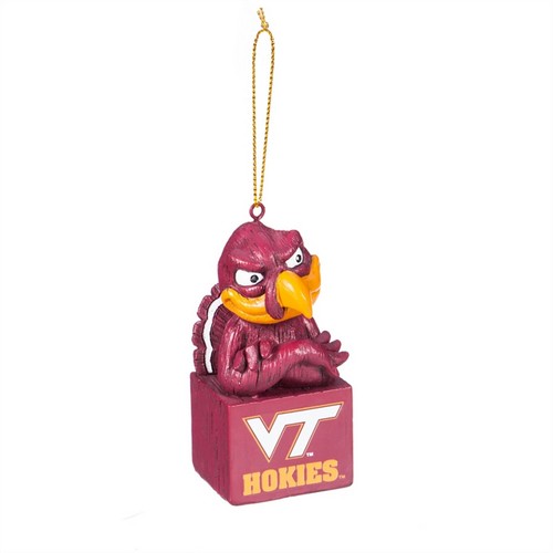 Virginia Tech Hokies Ornament Tiki Design