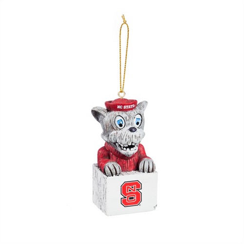 EVERGREEN North Carolina State Wolfpack Ornament Tiki Design