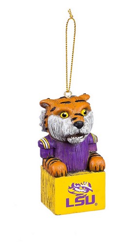 EVERGREEN LSU Tigers Ornament Tiki Design