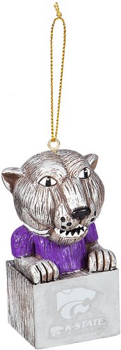 EVERGREEN Kansas State Wildcats Ornament Tiki Design