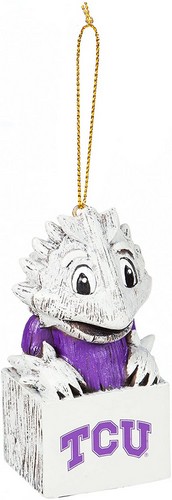 EVERGREEN TCU Horned Frogs Ornament Tiki Design