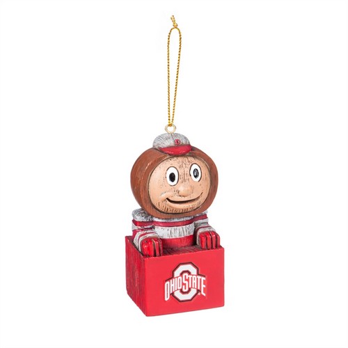 EVERGREEN Ohio State Buckeyes Ornament Tiki Design