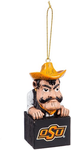 EVERGREEN Oklahoma State Cowboys Ornament Tiki Design