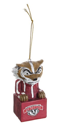 EVERGREEN Wisconsin Badgers Ornament Tiki Design