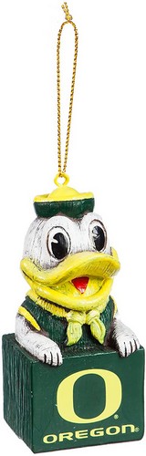 EVERGREEN Oregon Ducks Ornament Tiki Design