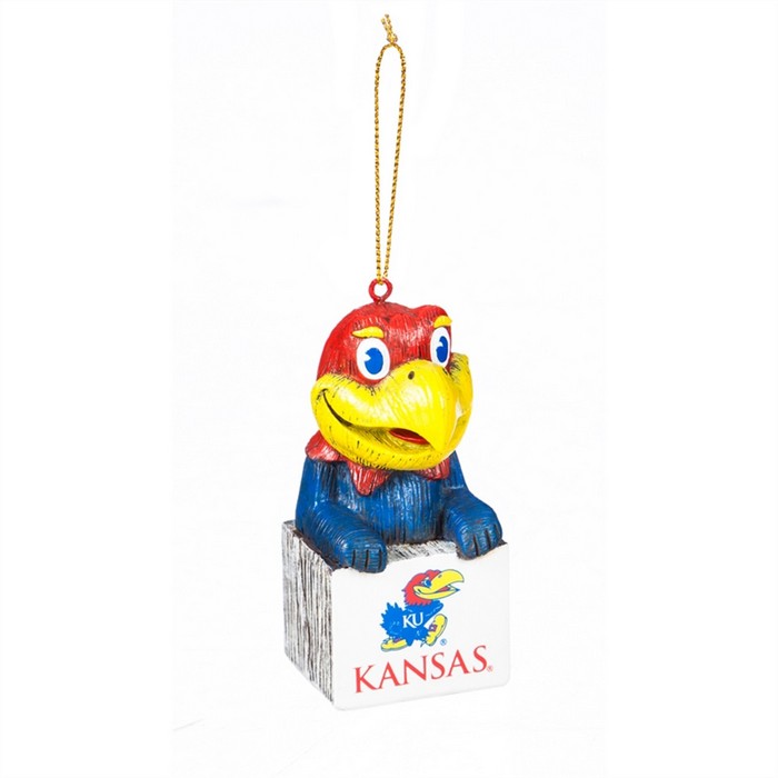 Kansas Jayhawks Ornament Tiki Design -