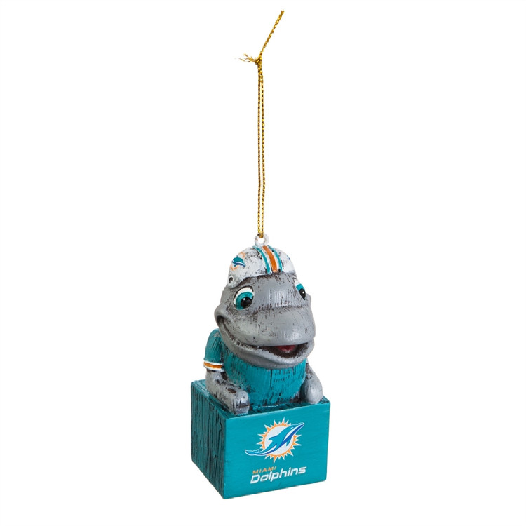 Miami Dolphins Ornament Tiki Design