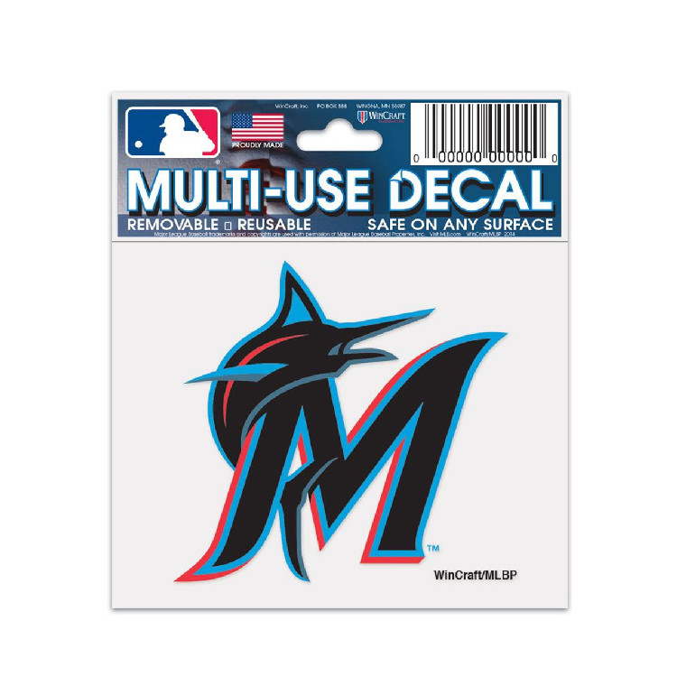 Miami Marlins Decal 3x4 Multi Use