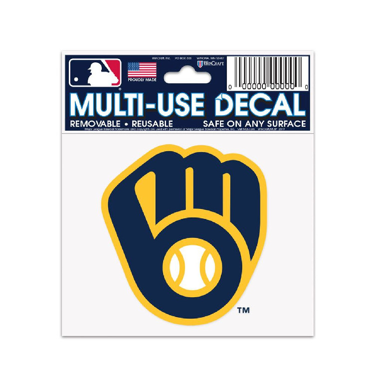 Milwaukee Brewers Decal 3x4 Multi Use