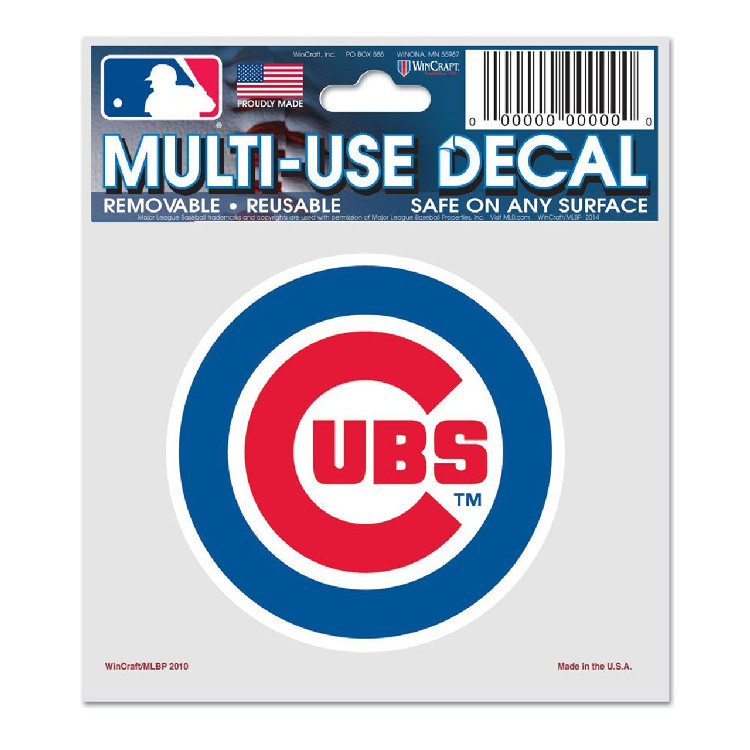 Chicago Cubs Decal 3x4 Multi Use