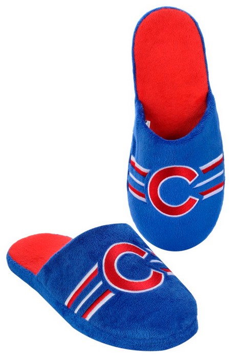 Forever Collectibles Chicago Cubs Slippers - Mens Stripe (12 pc case) CO