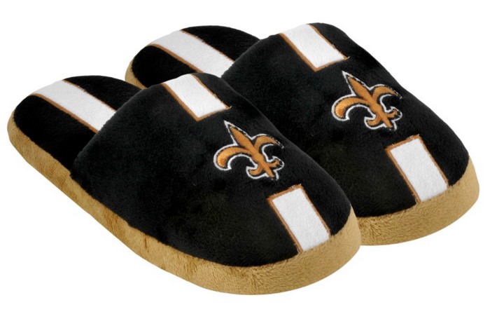 Forever Collectibles New Orleans Saints Slippers - Mens Stripe (12 pc case) CO