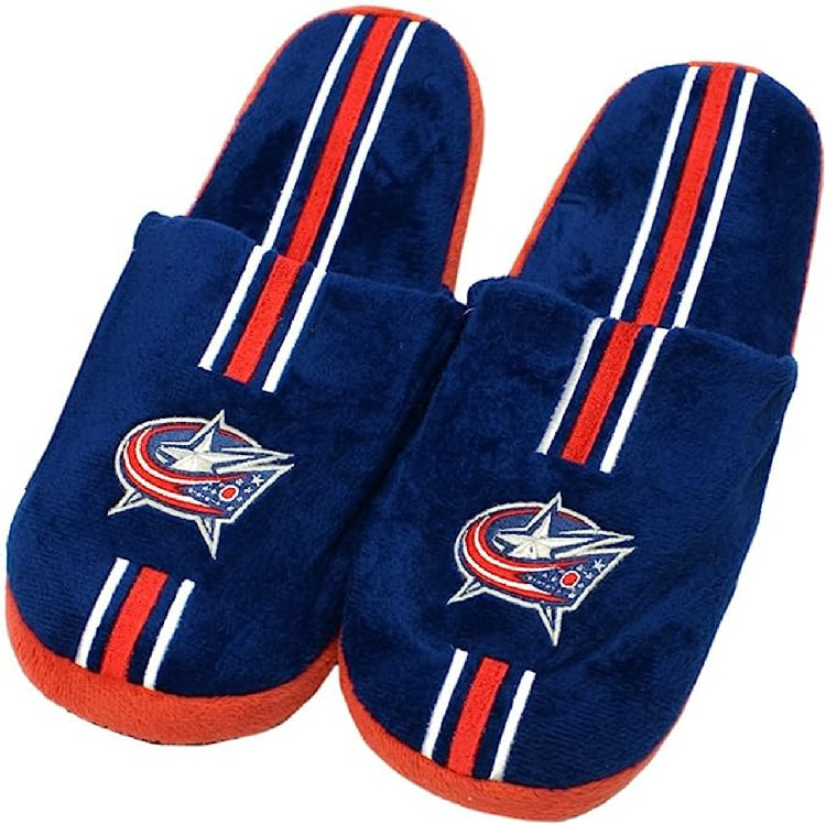 Columbus Blue Jackets Slipper - Men Stripe - (1 Pair) - S