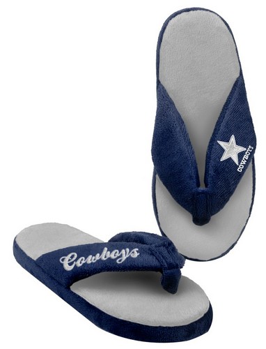 Forever Collectibles Dallas Cowboys Slippers - Womens Thong Flip Flop (12 pc case)  CO