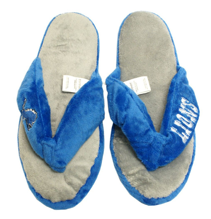 Detroit Lions Slipper - Women Thong Flip Flop - (1 Pair) - M