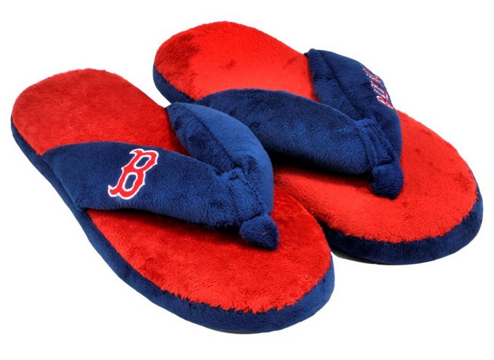 Forever Collectibles Boston Red Sox Slippers - Womens Thong Flip Flop (12 pc case)  CO