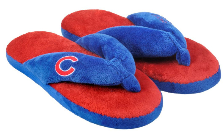 Chicago Cubs Slipper - Women Thong Flip Flop - (1 Pair) - L