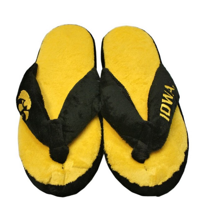 Forever Collectibles Iowa Hawkeyes Slippers - Womens Thong Flip Flop (12 pc case) CO