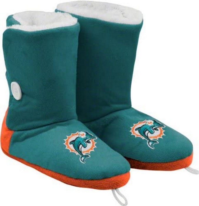 Forever Collectibles Miami Dolphins Slippers - Womens Boot (12 pc case) CO