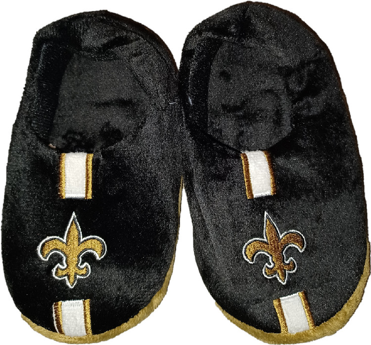 New Orleans Saints Slipper - Youth 4-7 Size 10-11 Stripe - (1 Pair) - M