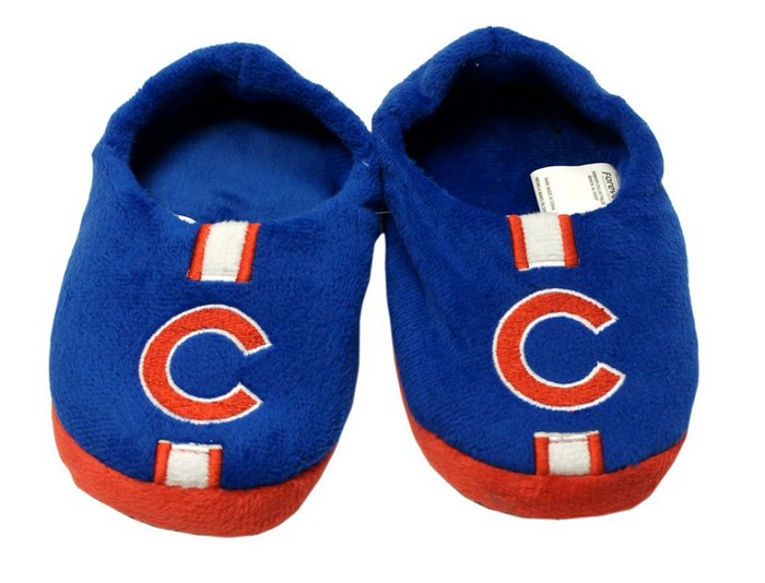 Forever Collectibles Chicago Cubs Slippers - Youth 4-7 Stripe (12 pc case) CO