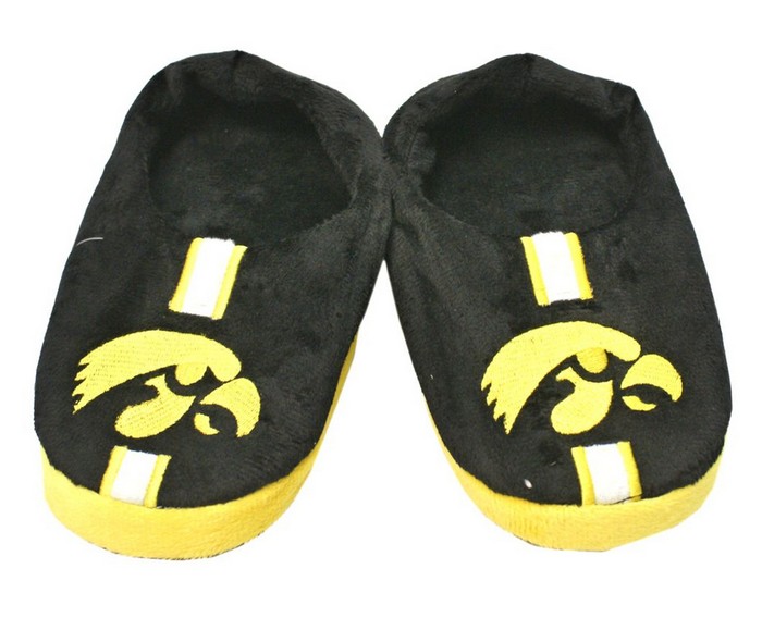 Forever Collectibles Iowa Hawkeyes Slippers - Youth 4-7 Stripe (12 pc case) CO