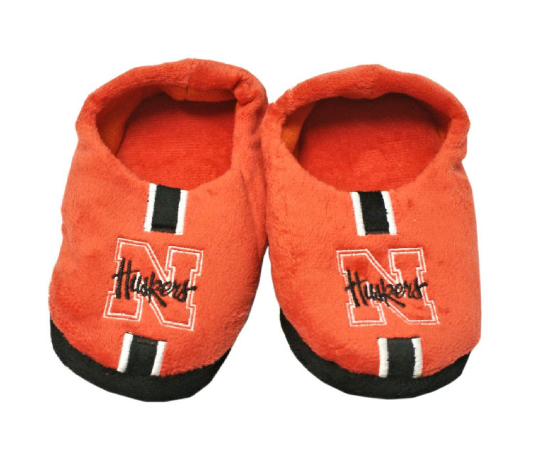 Nebraska Cornhuskers Slipper - Youth 4-7 Size 8-9 Stripe - (1 Pair) - S