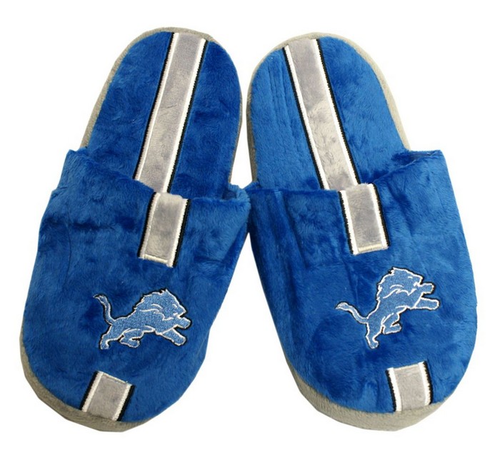 Forever Collectibles Detroit Lions Slippers - Youth 8-16 Stripe (12 pc case) CO