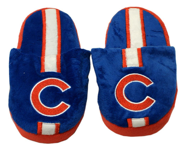 Chicago Cubs Slipper - Youth 8-16 Size 7-8 Stripe - (1 Pair) - XL