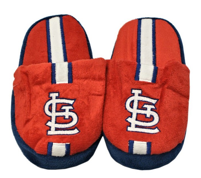 Forever Collectibles St. Louis Cardinals Slippers - Youth 8-16 Stripe (12 pc case) CO