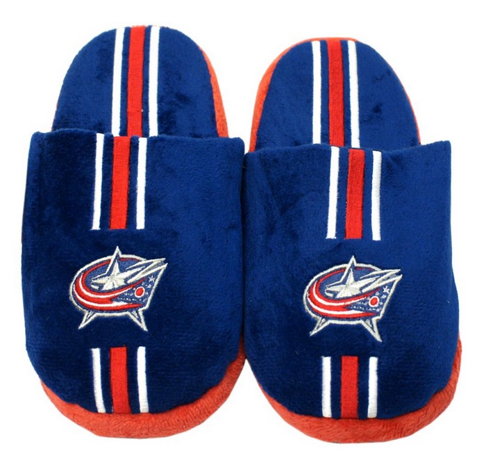 Forever Collectibles Columbus Blue Jackets Slippers - Youth 8-16 Stripe (12 pc case) CO