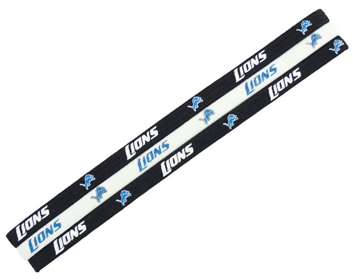 Little Earth Detroit Lions Elastic Headbands -